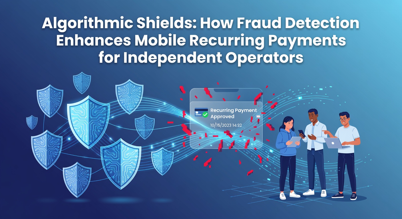 Mobile payment terminal displaying fraud detection interface for recurring transactions