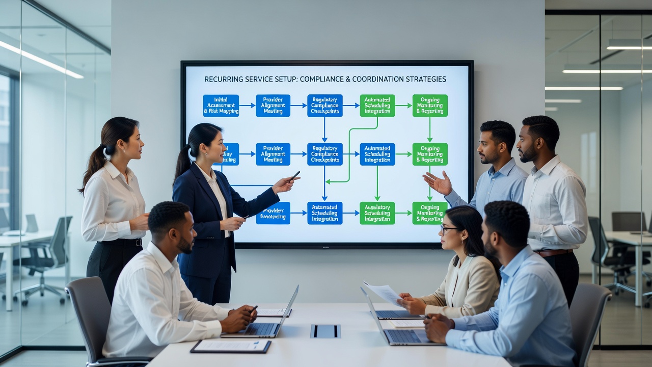 Technical teams aligning encryption schedules across payment service providers for mobile terminals