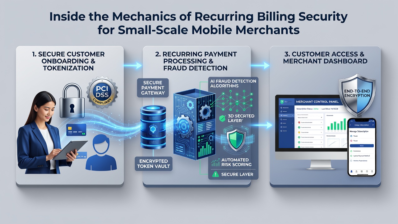 Encryption and compliance layers in portable billing systems
