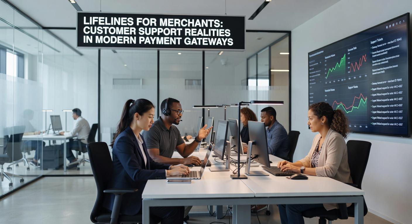 Support agent assisting a merchant via live chat interface with transaction data visible on screen