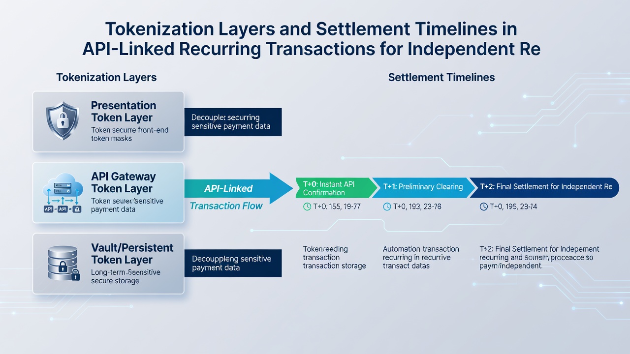Diagram showing settlement timeline stages for API recurring transactions